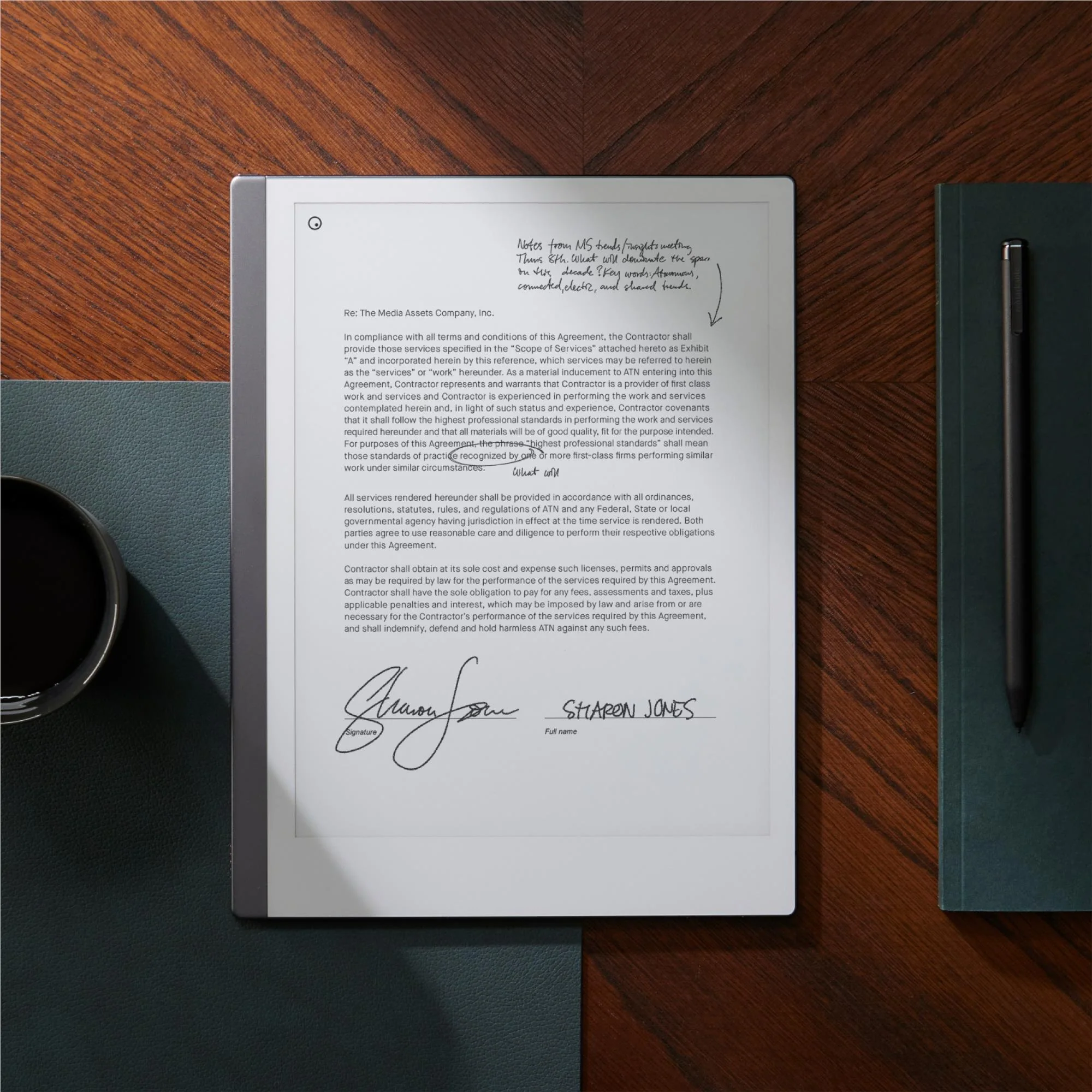 reMarkable 2 10.3" Paper Tablet with Marker Plus and Premium Leather Book Folio (Black) - Image 9
