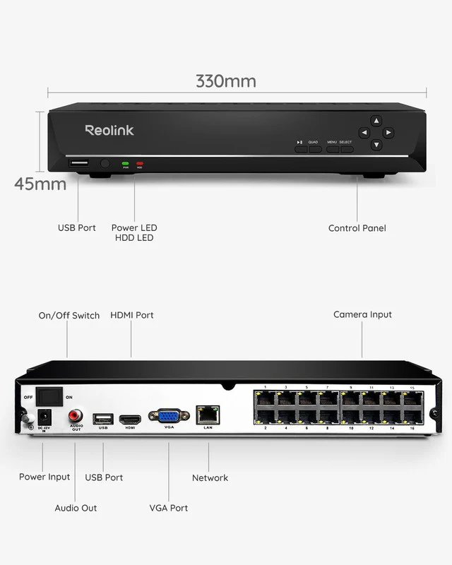Reolink 4K PoE CCTV 16CH NVR DIY Security Camera System - Image 7