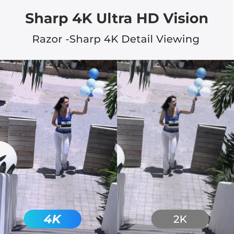 Reolink 4K Zoom Camera 2×Video Doorbell PoE Home Security Camera System - Image 2