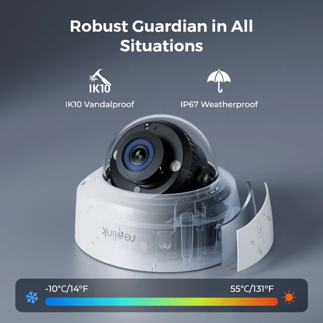 Reolink 8-CH 12MP IK10 CCTV Dome Security System with Spotlights - Image 7