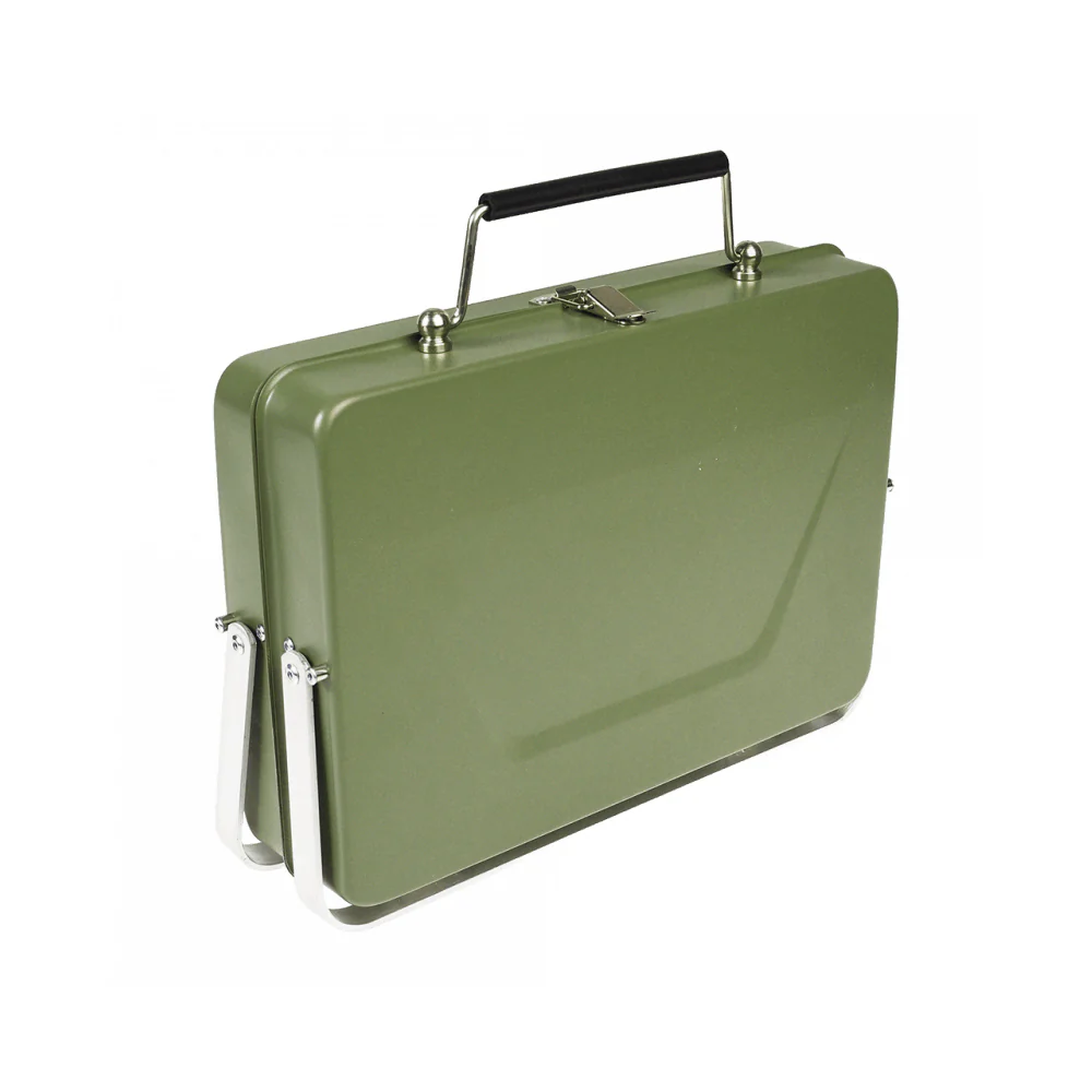 Rex London Portable Suitcase BBQ with Carry Case (Khaki) - Image 3