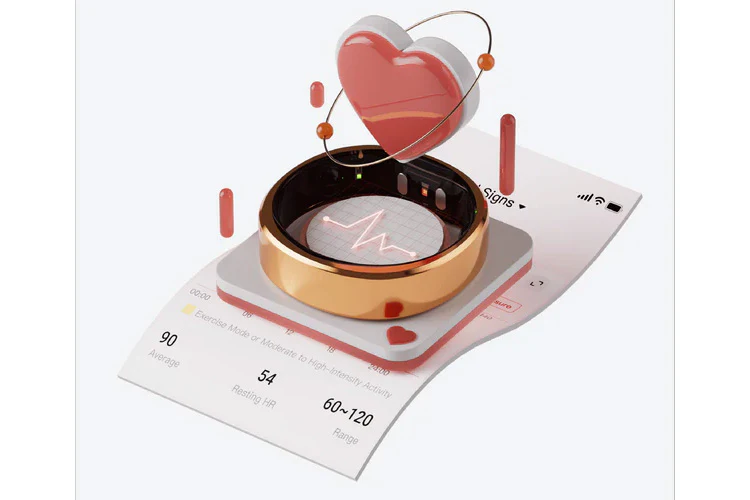 RingConn Gen 2 Smart Ring 75% Pure Gold - Size 6 (Rose Gold) - Image 4