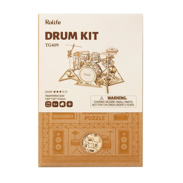 Robotime Classical 3D Drum Kit - Image 2