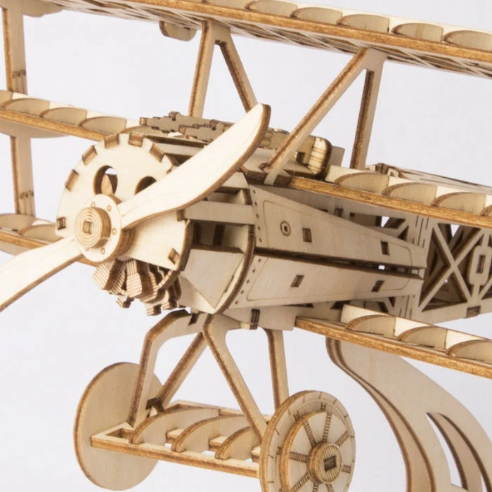 Robotime Classical 3D Wooden Airplane - Image 4