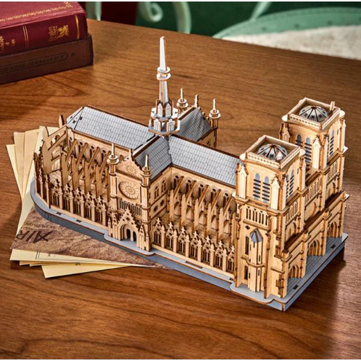 Robotime DIY Window Twin Tower Cathedral - Image 4