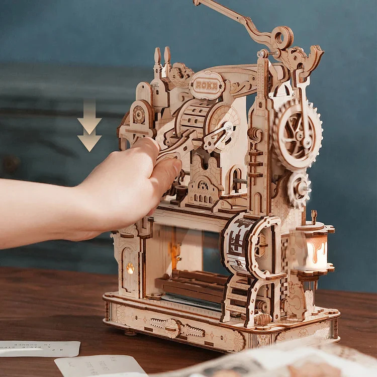 Robotime Mechanical Models Printing Press - Image 2
