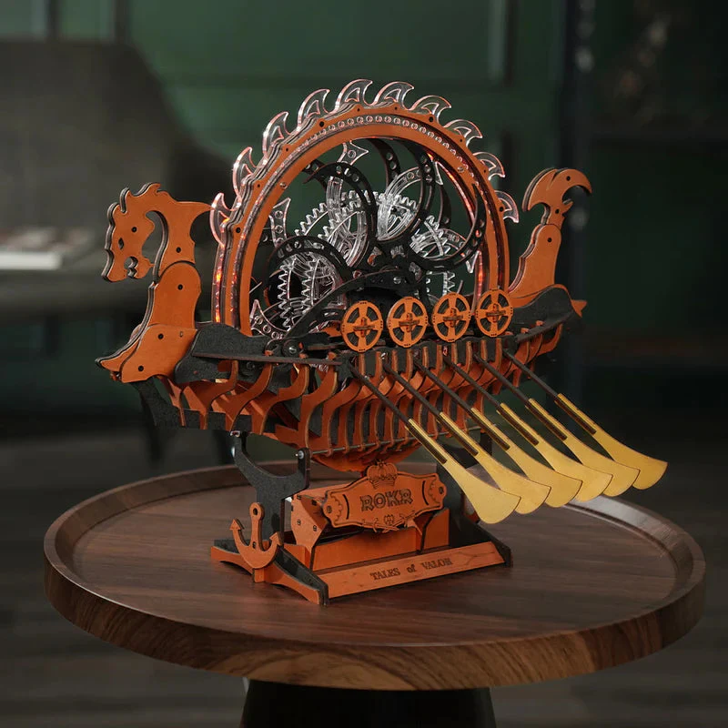 Robotime Mechanical Models Viking Dragon Ship - Image 2