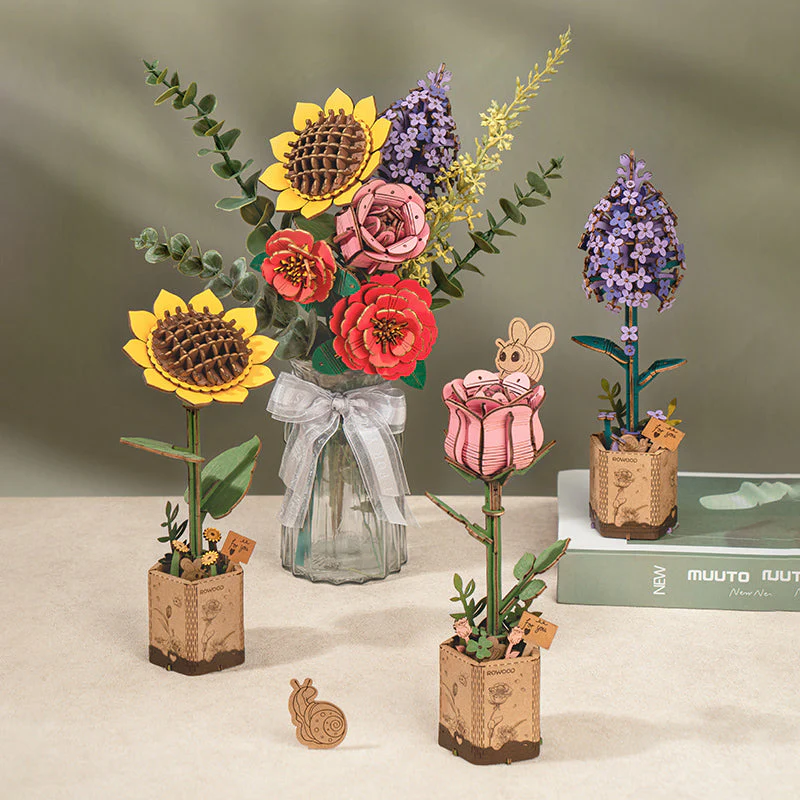 Robotime Wood Bloom Lilac - Image 3