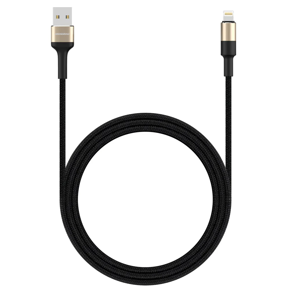 RockRose Acacia AL 1m 2.4A Nylon Braided Lightning to USB Charge & Sync Cable - Image 2