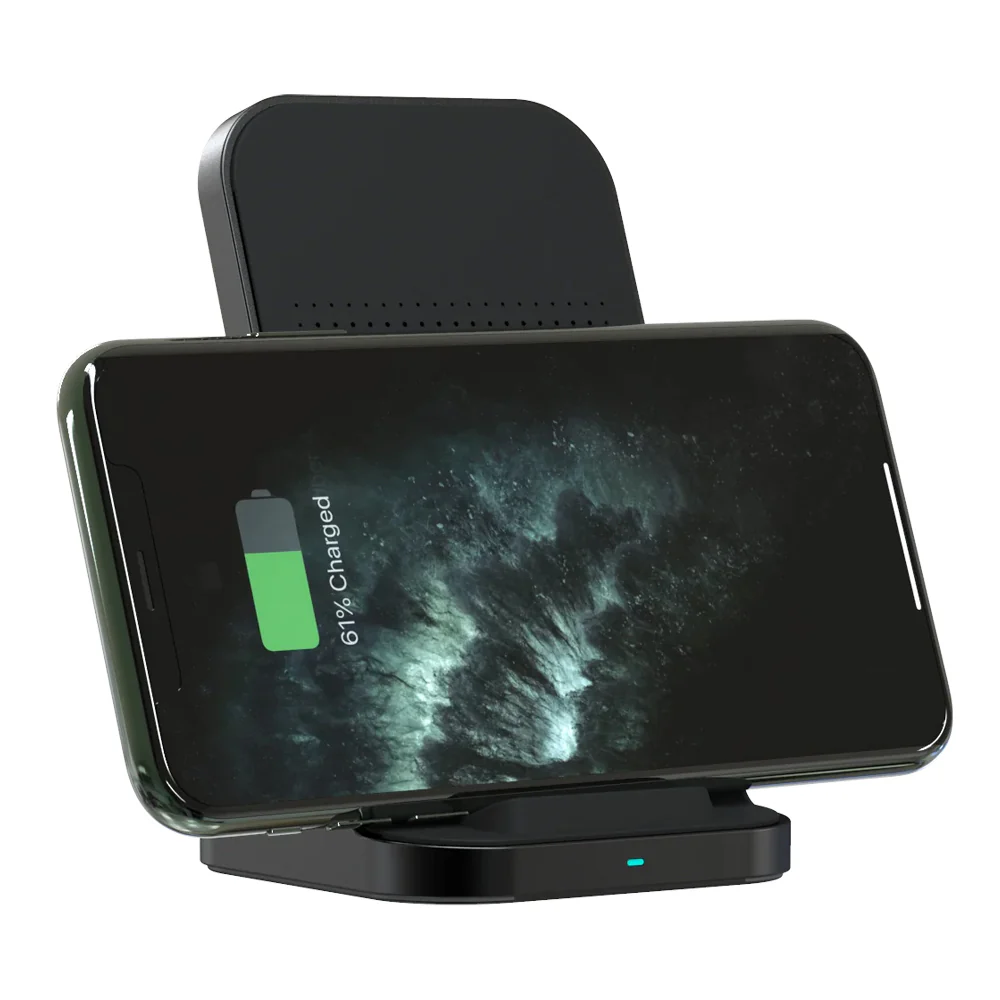 RockRose Airwave 10W Wireless Charging Stand (Black) - Image 3