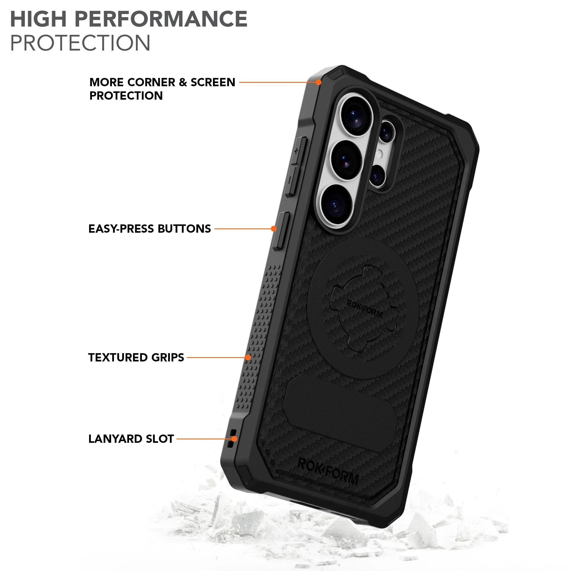Rokform Rugged Case for Galaxy S26 Ultra (Black) - Image 2