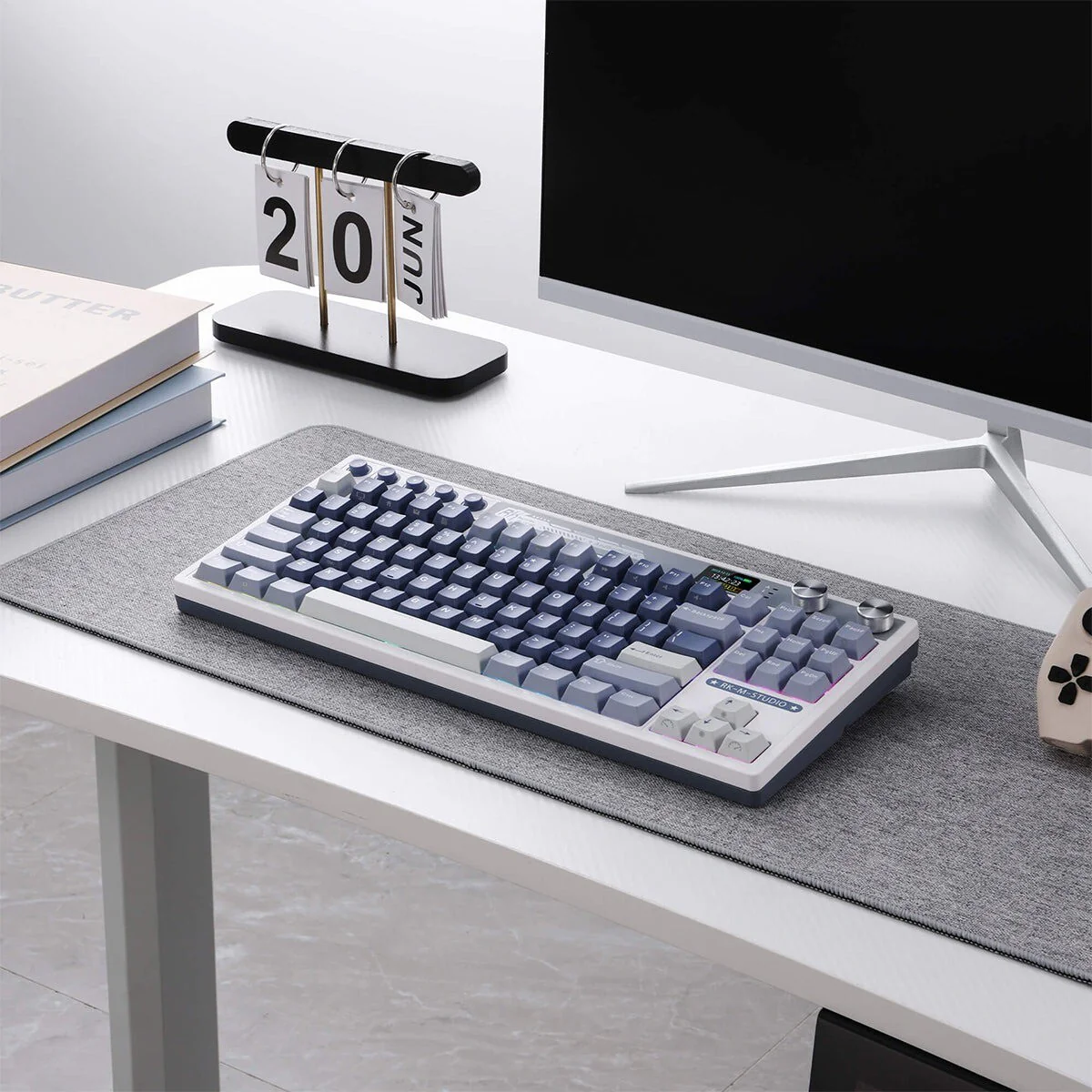 Royal Kludge RK M87 Tri Mode RGB 88 Keys Mechanical Keyboard (Ocean Blue) - Image 5