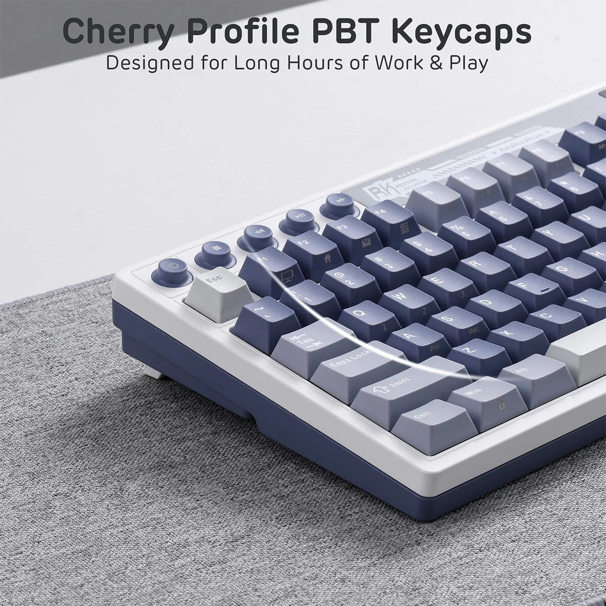 Royal Kludge RK M87 Tri Mode RGB 88 Keys Mechanical Keyboard (Ocean Blue) - Image 9