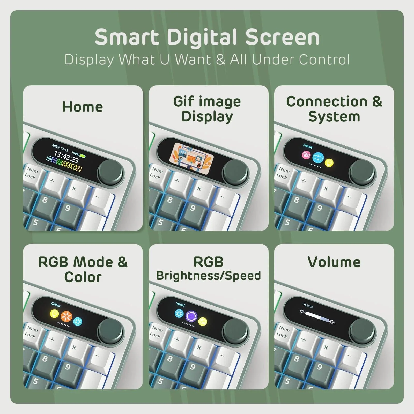 Royal Kludge RK-S98 Camping Tri mode RGB Keyboard (Chartreuse Switch) - Image 3