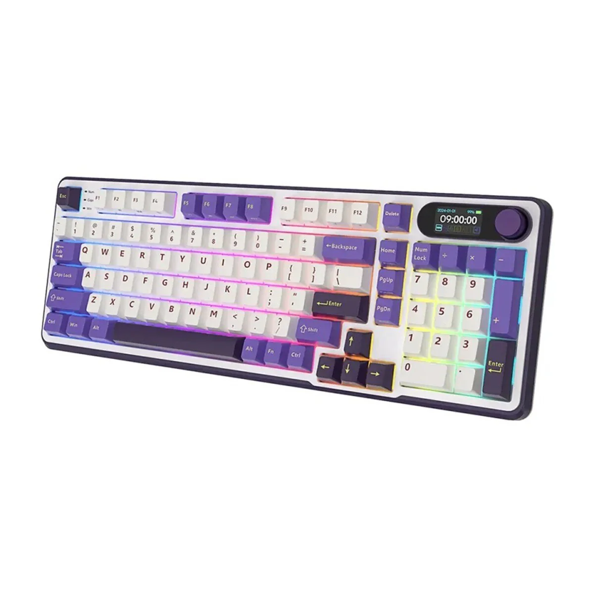 Royal Kludge RK-S98 Tri Mode RGB 98 Keys Mechanical Keyboard (Blackberry Mousse) - Image 3