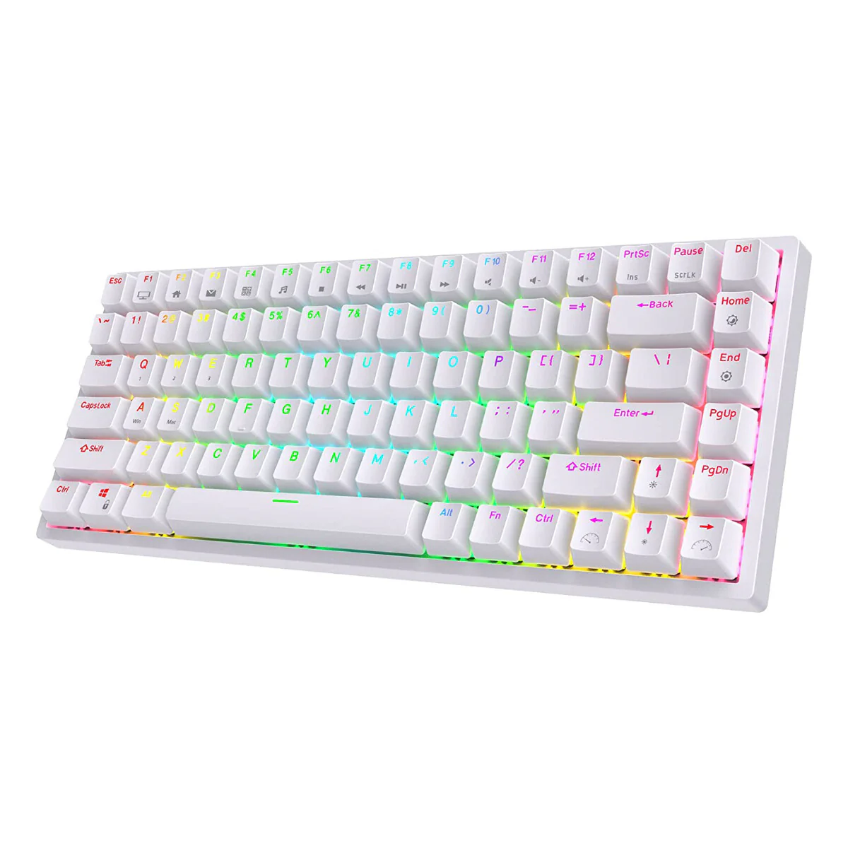 Royal Kludge RK84 RGB Tri Mode Hot-Swappable Mechanical Keyboard (White with Blue Switch)