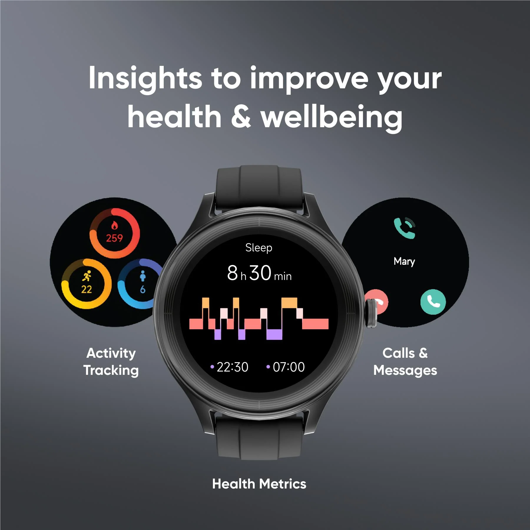 Ryze Flex Gen 2 Smart Watch (Black & Blue) - Image 12