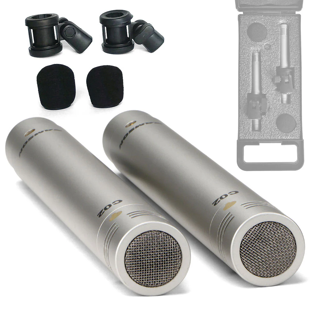 Samson C02 Condenser Pencil Microphones with clip & base (2-Pack) - Image 5