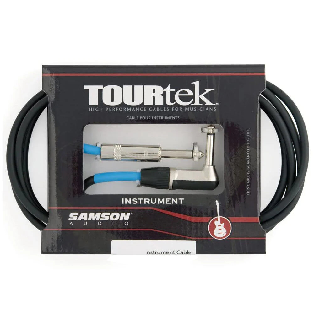 Samson Tourtek Instrument Cable 0.92m – 1/4" TS to Right-Angle (Black) - Image 3