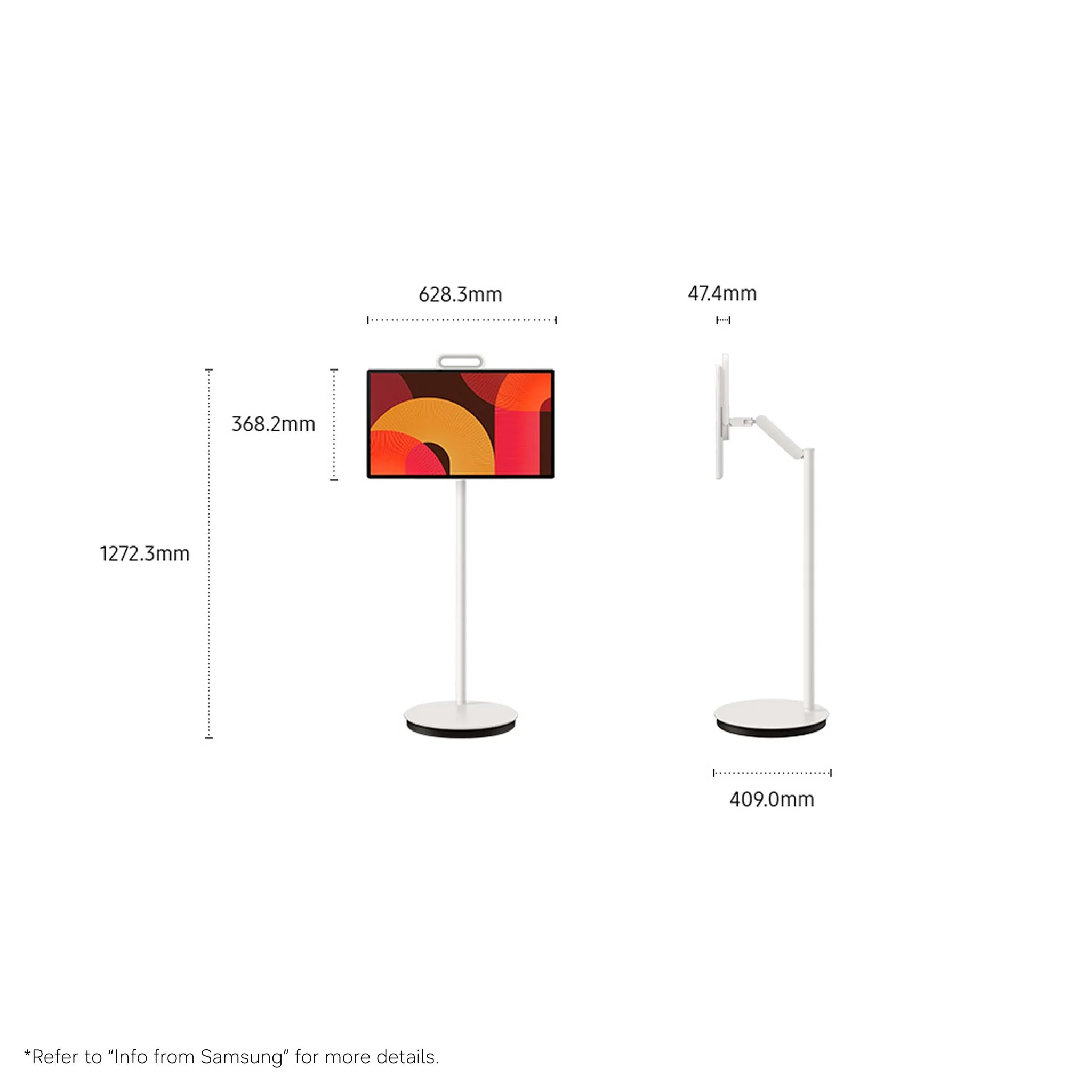 Samsung 27" The Movingstyle LSM7F QHD Touch Interaction Movable Screen [2026] - Image 2
