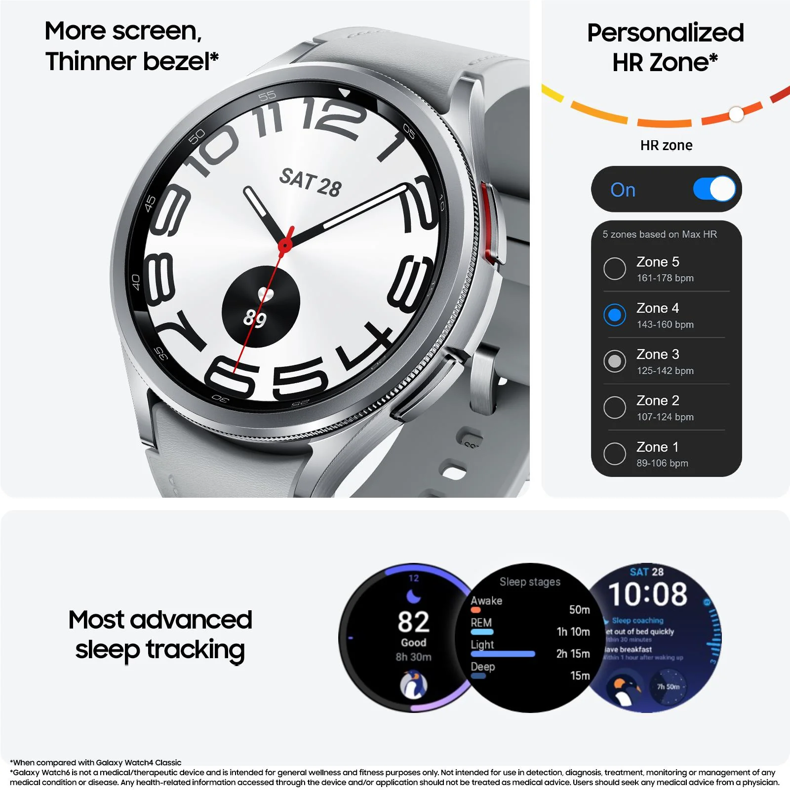Samsung Galaxy Watch6 Classic 43mm (Silver) - Image 4