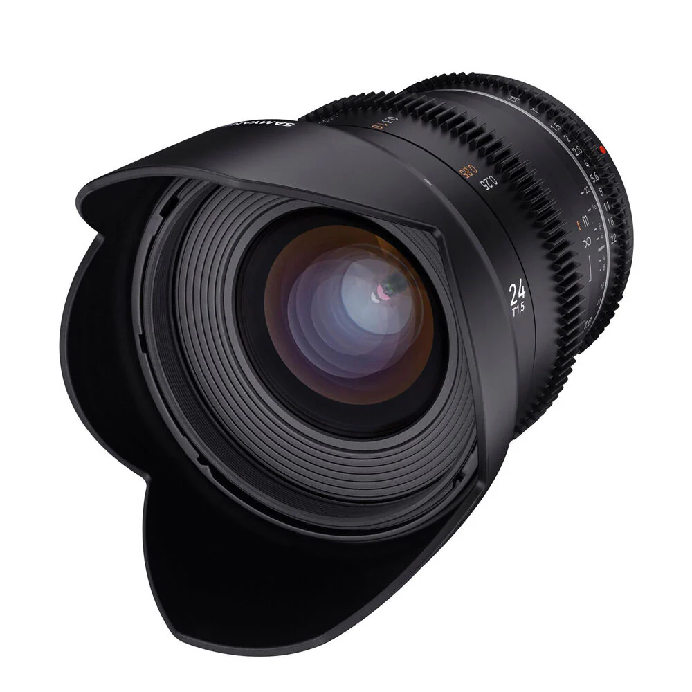 Samyang 24mm T1.5 MK2 VDSLR Lens For Canon EF Full Frame (Black)