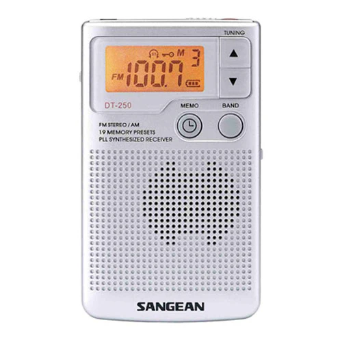 Sangean DT-250 Analogue Pocket Radio - Silver - Image 2