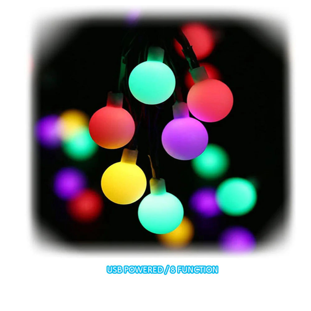 Sansai 100 LED Globe String Lights (Multicoloured) - Image 2