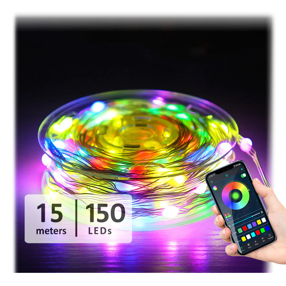 Sansai 15M RGB LED Fairy Strip Lights with Remote - Image 2