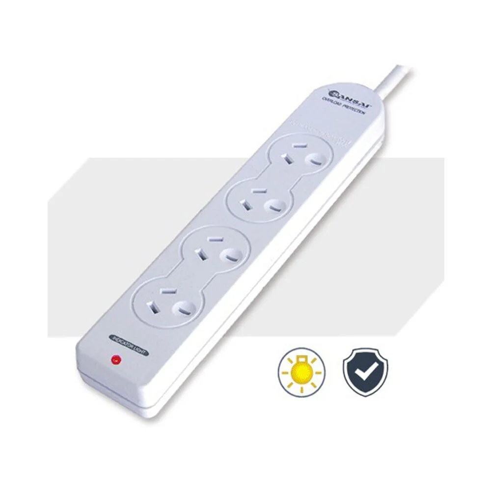 Sansai 4-Outlet Powerboard with Overload Protection - Image 2