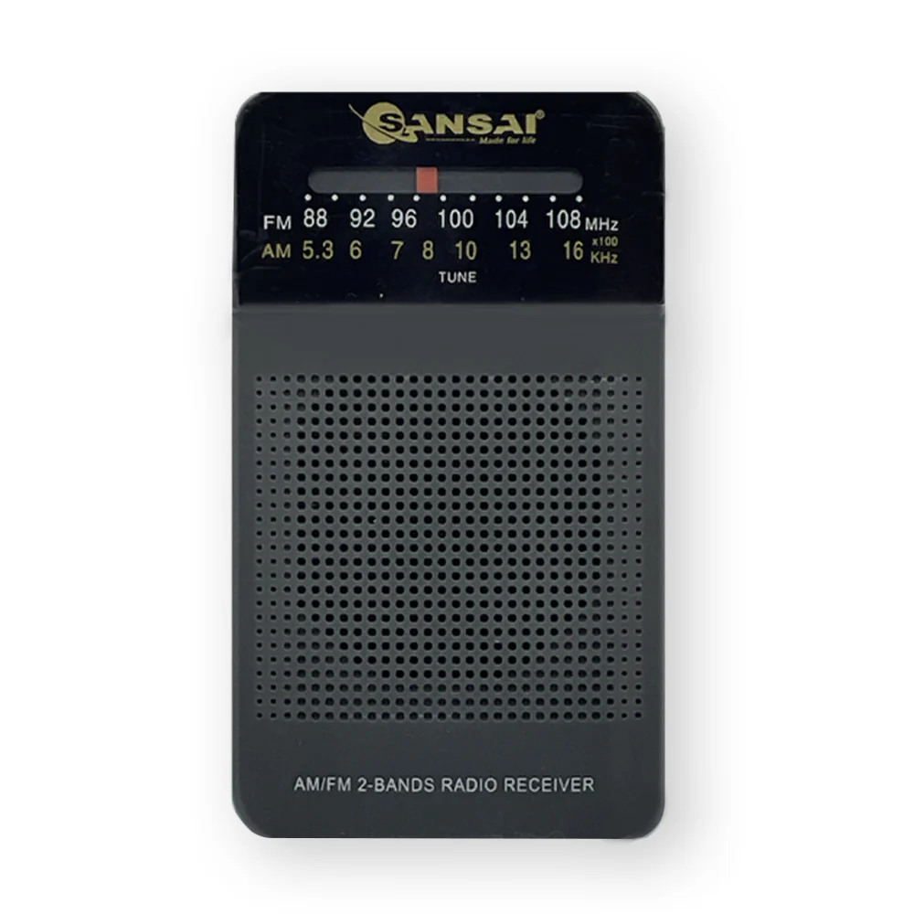 Sansai AM/FM 2-Band Portable Speaker with Mega Bass (Dark Grey)