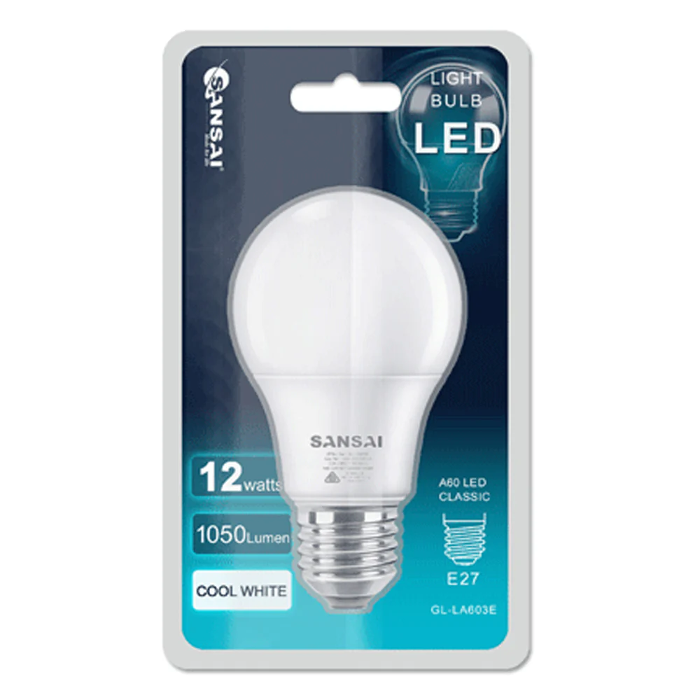 Sansai LED Light Bulb A60 12W E27 (Cool White) - Image 2