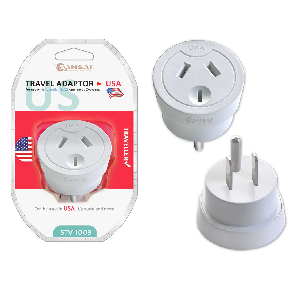 Sansai Travel Adaptor - USA Plug - Image 2