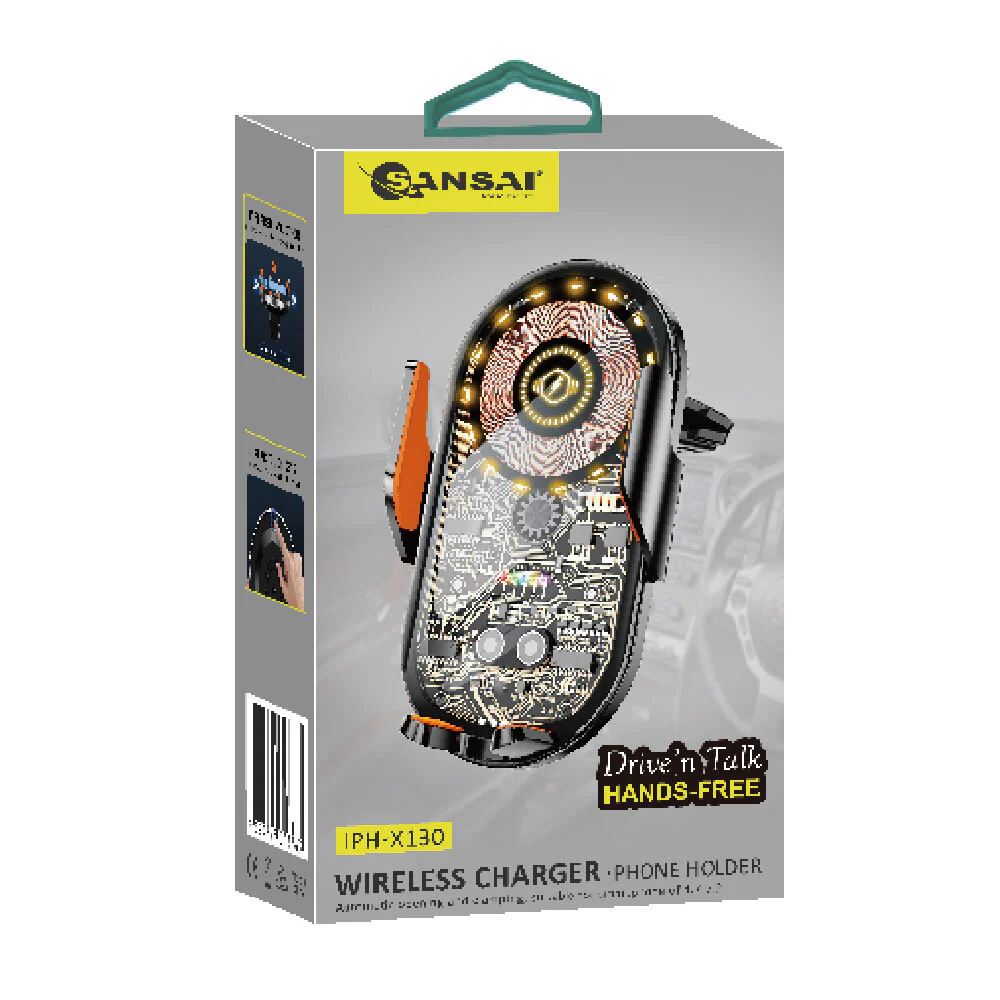 Sansai Wireless Car Charger & Phone Holder (Automatic Clamping) - Image 3