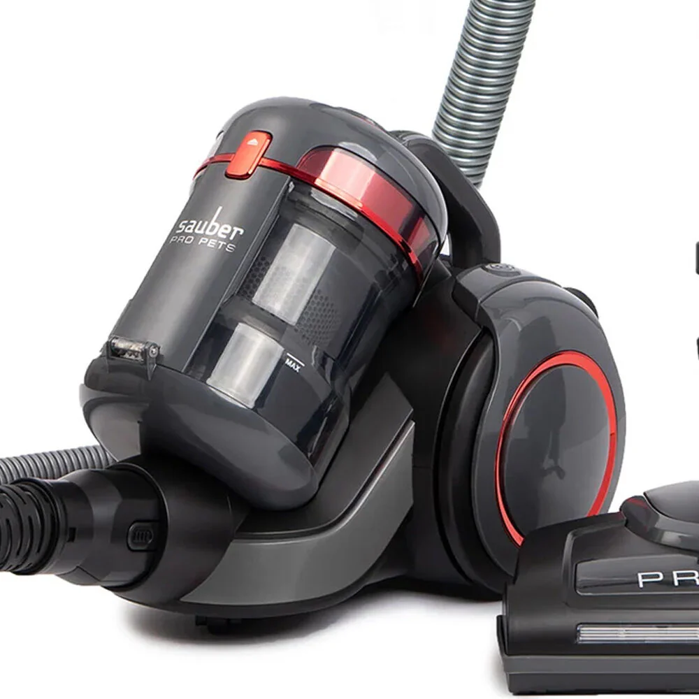 Sauber Pro Pets Bagless Vacuum Cleaner with Deep-Cleaning Power Head Black - Image 2