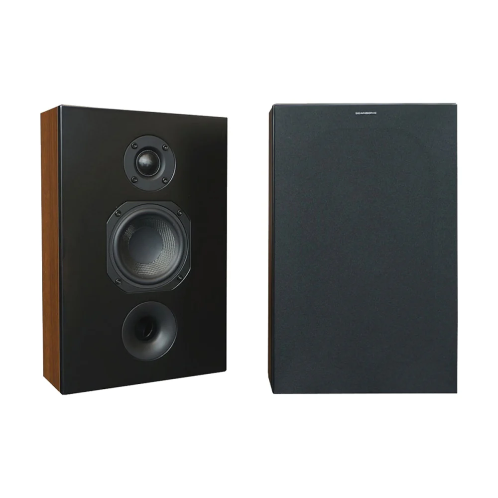 Scansonic HD 2-Pieces L Series On-Wall Home Speakers 120W (Walnut)