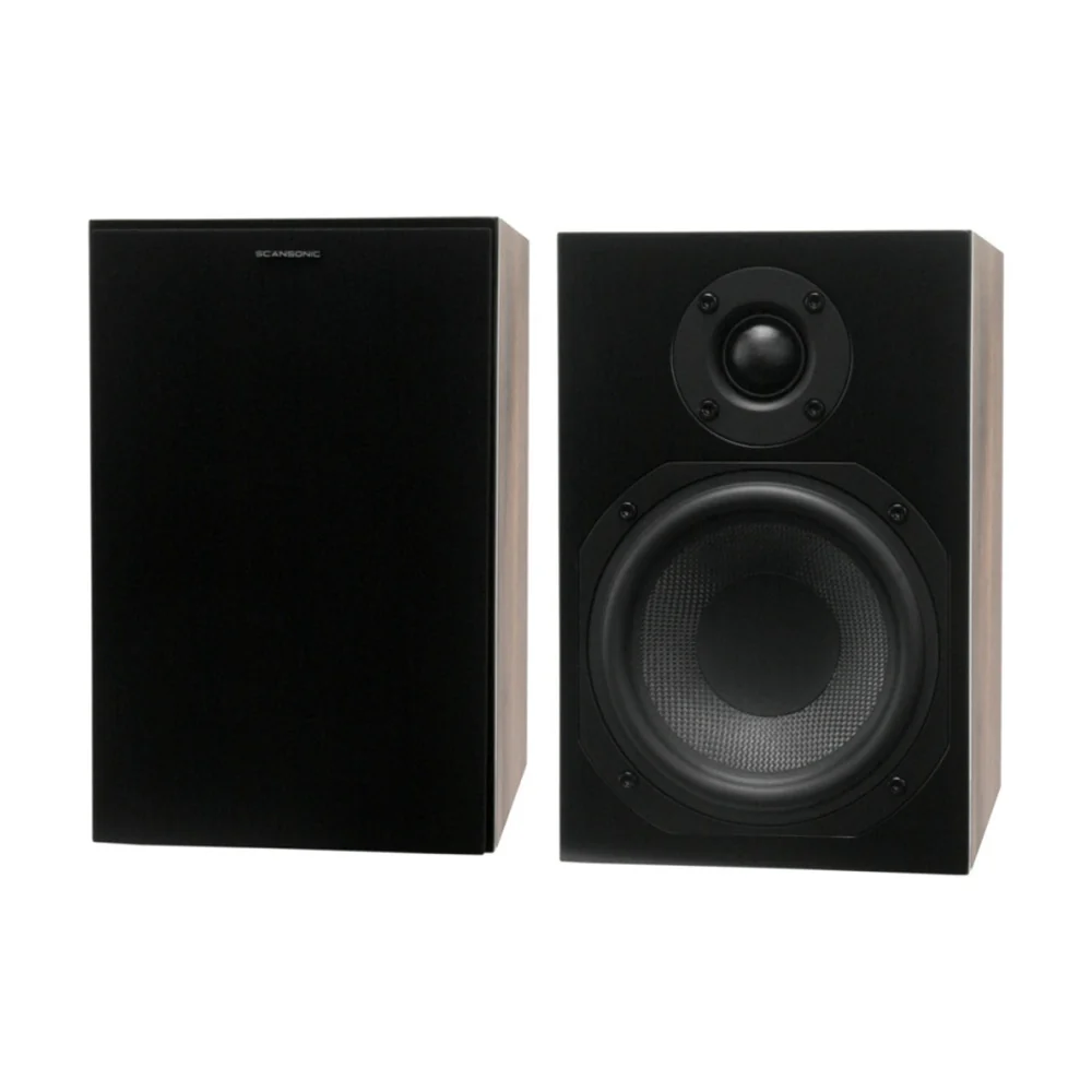 Scansonic HD 2-Pieces L5 Series Bookshelf Home Speakers 120W (Walnut) - Image 2