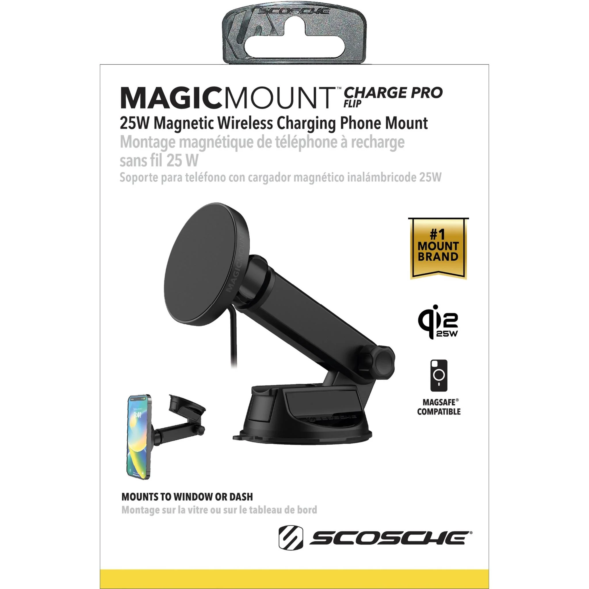 Scosche MagicMount Pro Wireless 25W Qi2 Car Charging Mount - Image 4