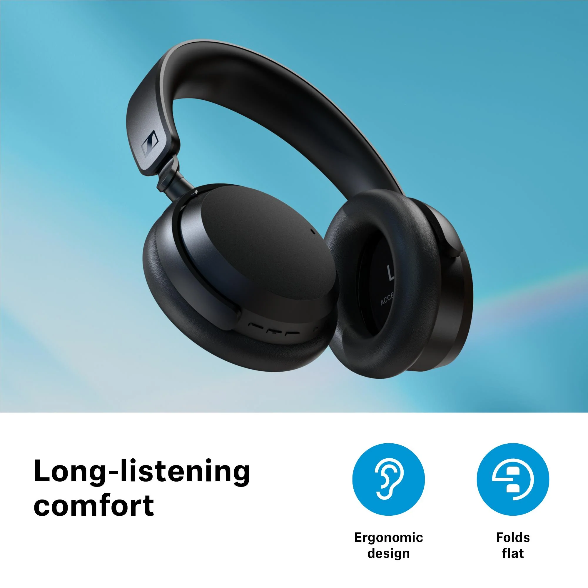 Sennheiser ACCENTUM Wireless Noise Cancelling Over-Ear Headphones (Blue - Special Edition) - Image 9