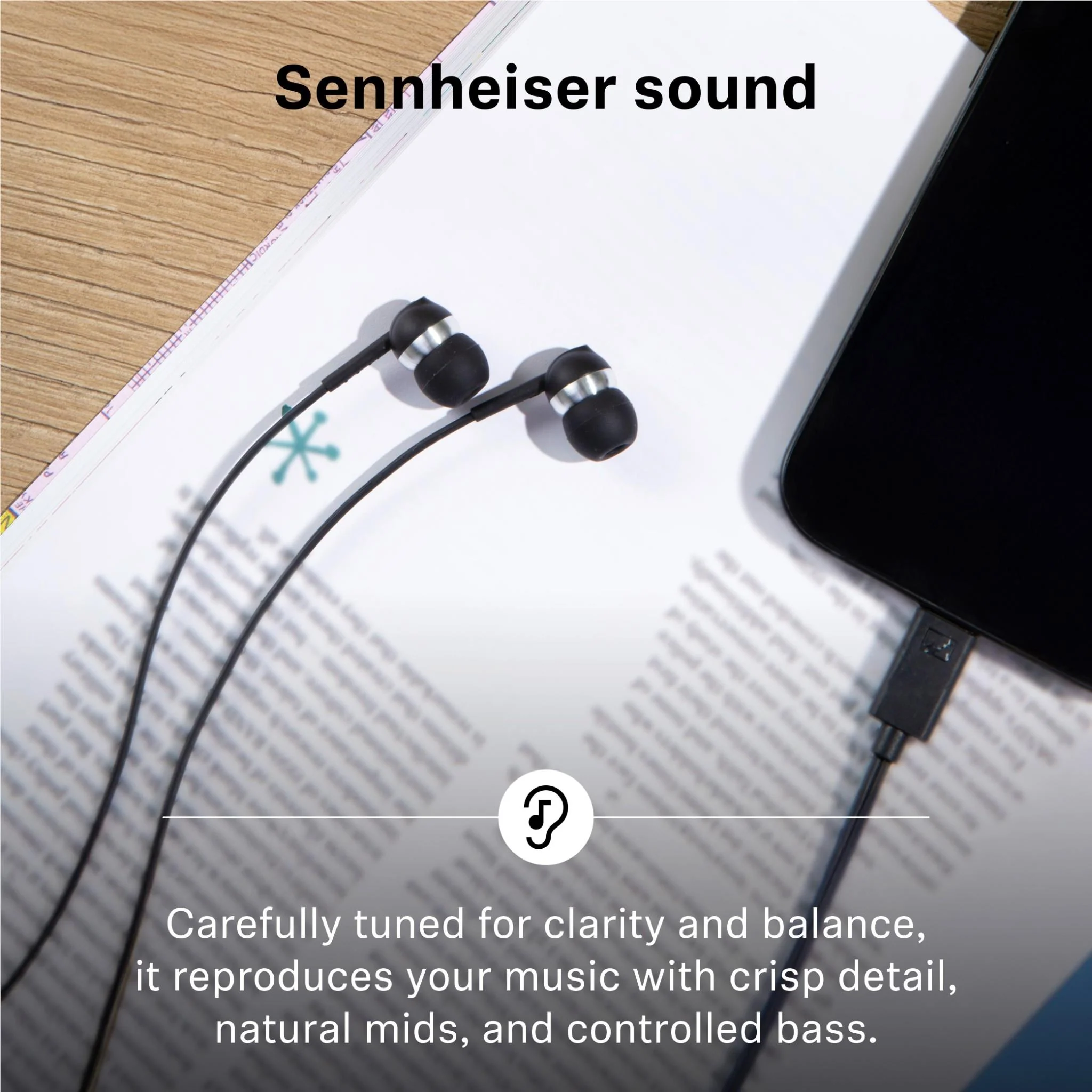 Sennheiser CX 80U Wired USB-C In-Ear Headphones (Black) - Image 4