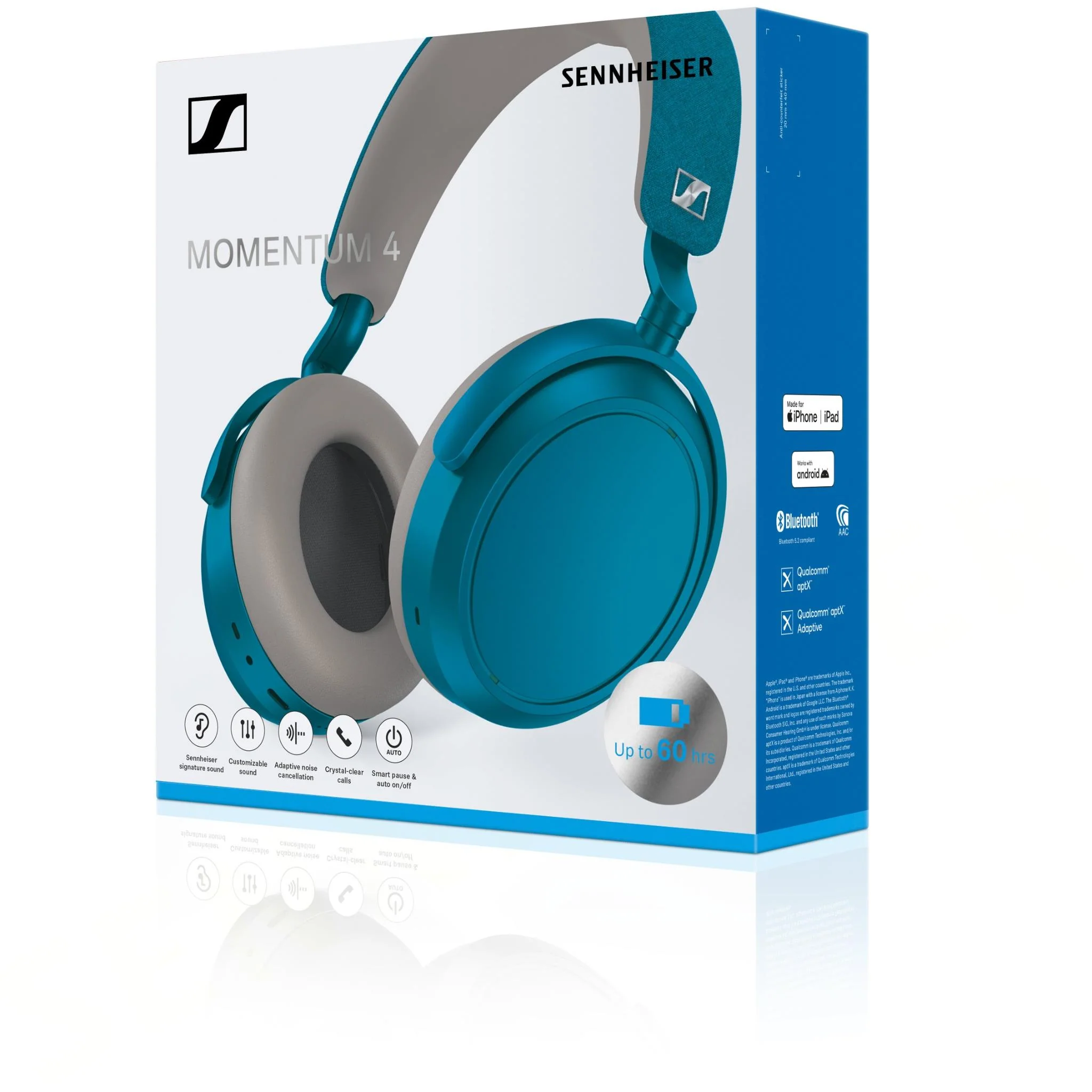 Sennheiser Momentum Wireless 4 (Teal) Over-Ear ANC Headphones - Image 8
