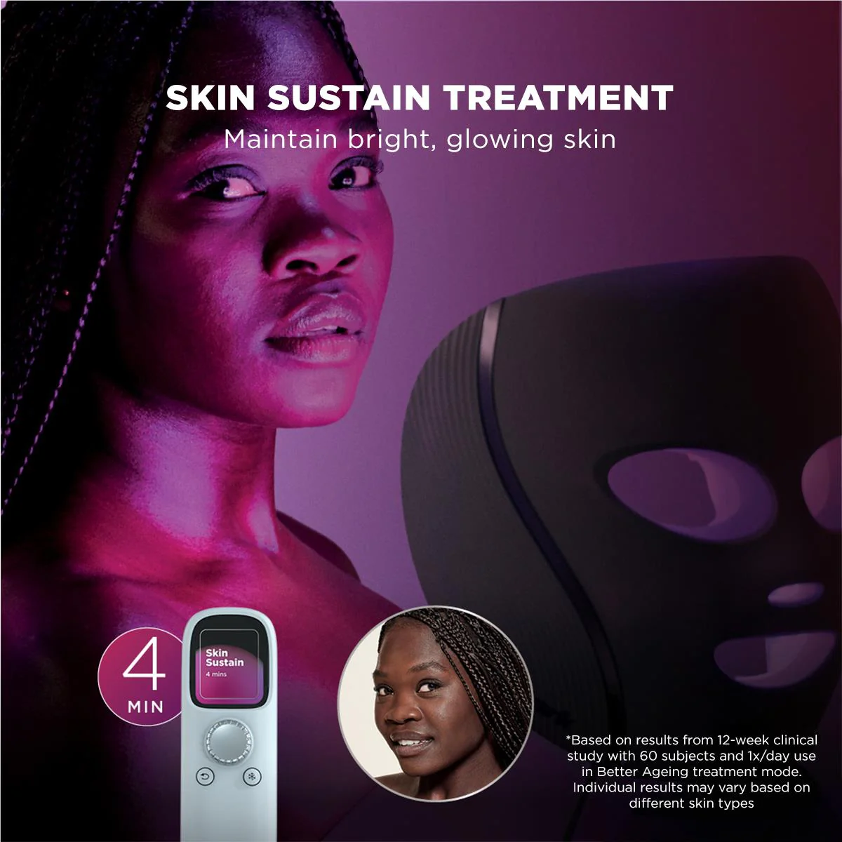 Shark™ CryoGlow™ Cooling + LED Face Mask (Lilac Chill) - Image 5