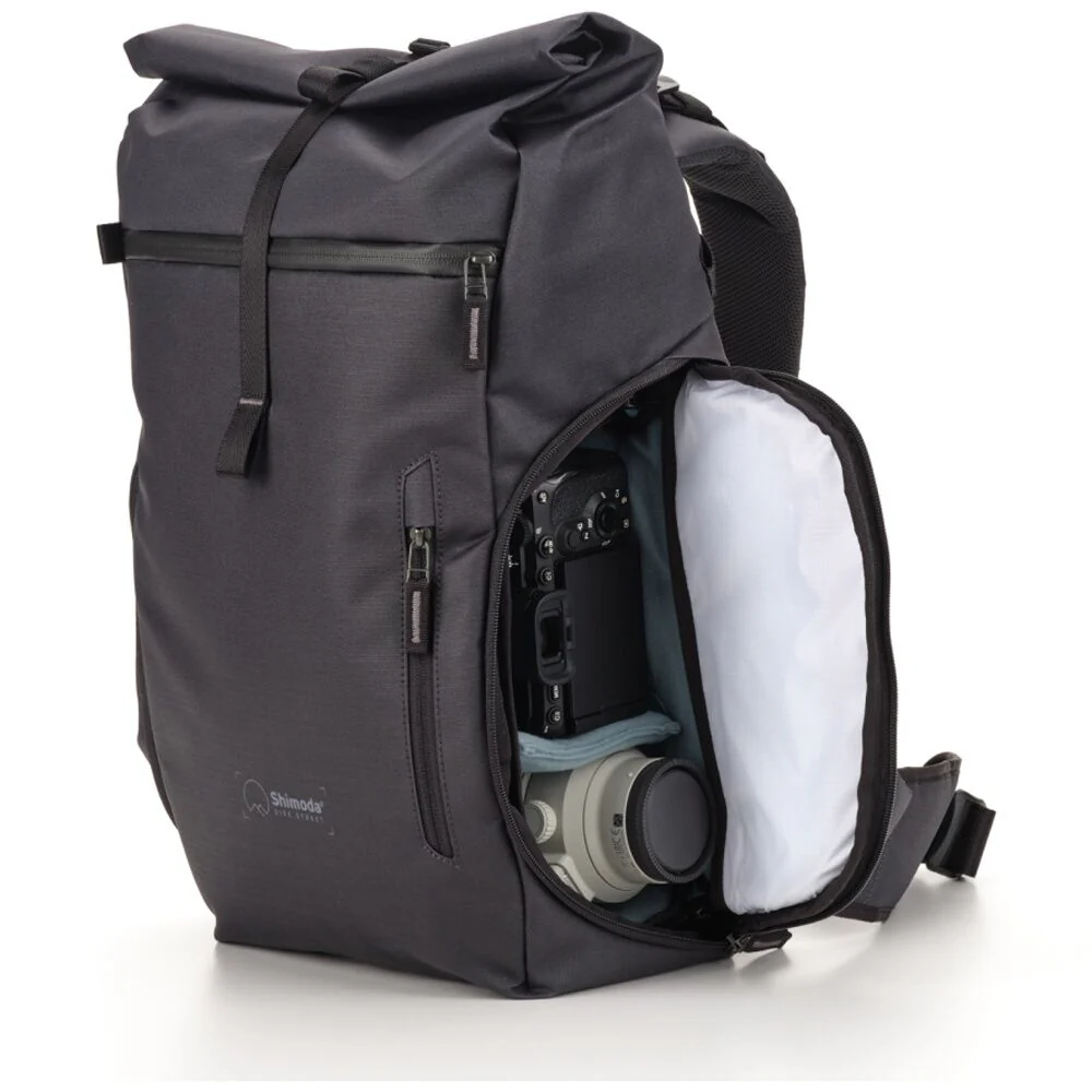 Shimoda Side Street 22 Starter Kit Urban Camera Backpack Roll-Top Anthracite - Image 4