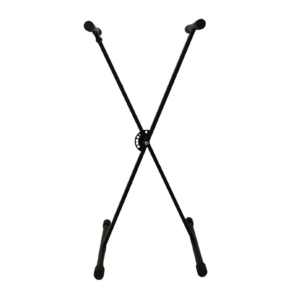 Shriro Single Braced Heavy-Duty Portable/Adjustable Keyboard Stand Black