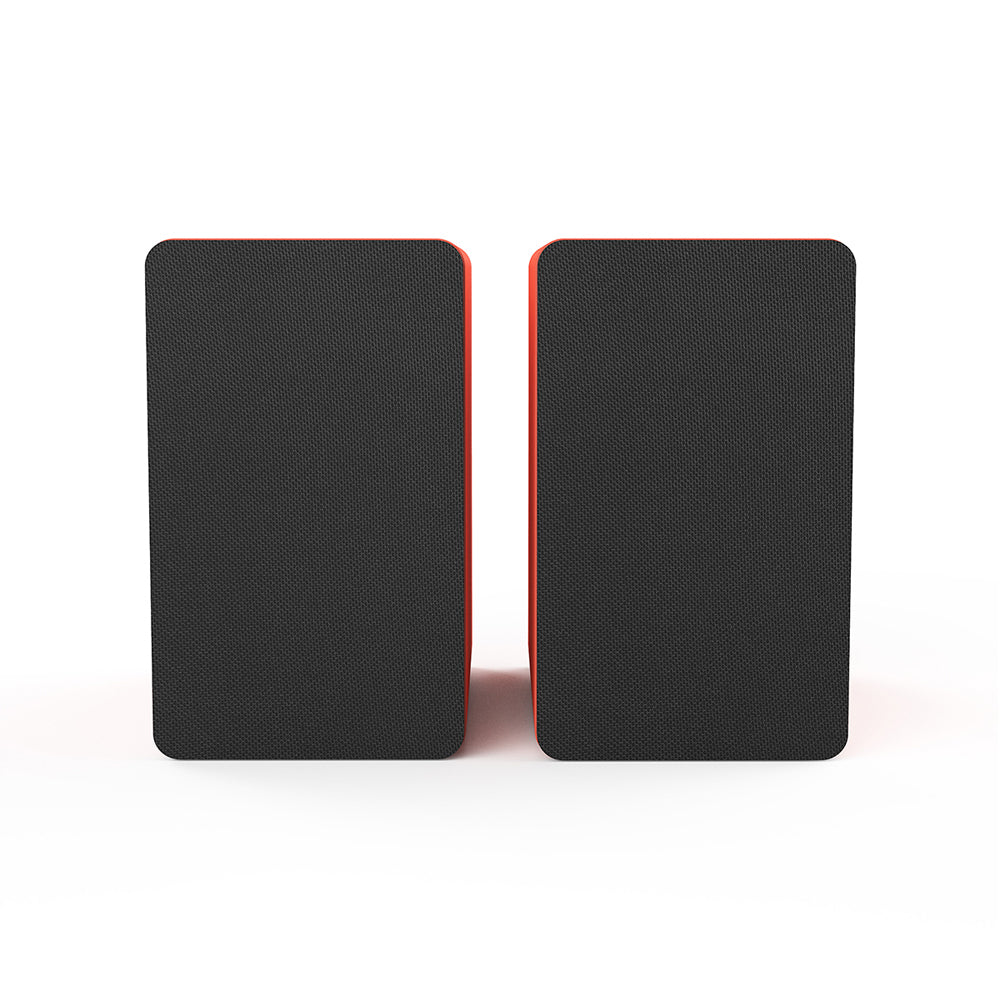 Silcron SLR05 Wireless Active Bookshelf Speakers Set with HDMI ARC - Red - Image 3