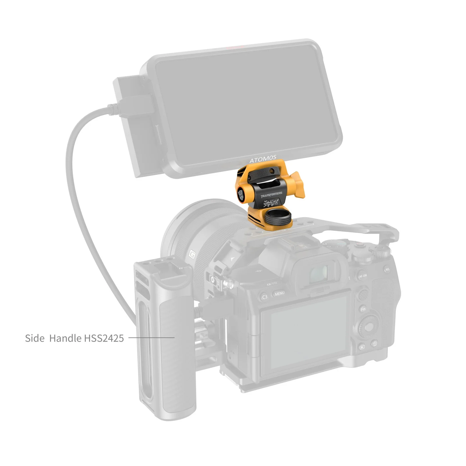 SmallRig Adjustable Monitor Support Compatible with ARRI 3/8'-16 Screws (BumbleBee Edition) 5520 - Image 9