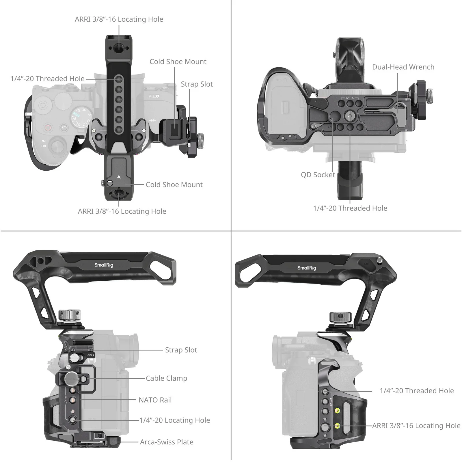 SmallRig Advanced "Rhinoceros" Cage Kit for Sony Alpha 7 V / 7R V / 7 IV 6031 - Image 4
