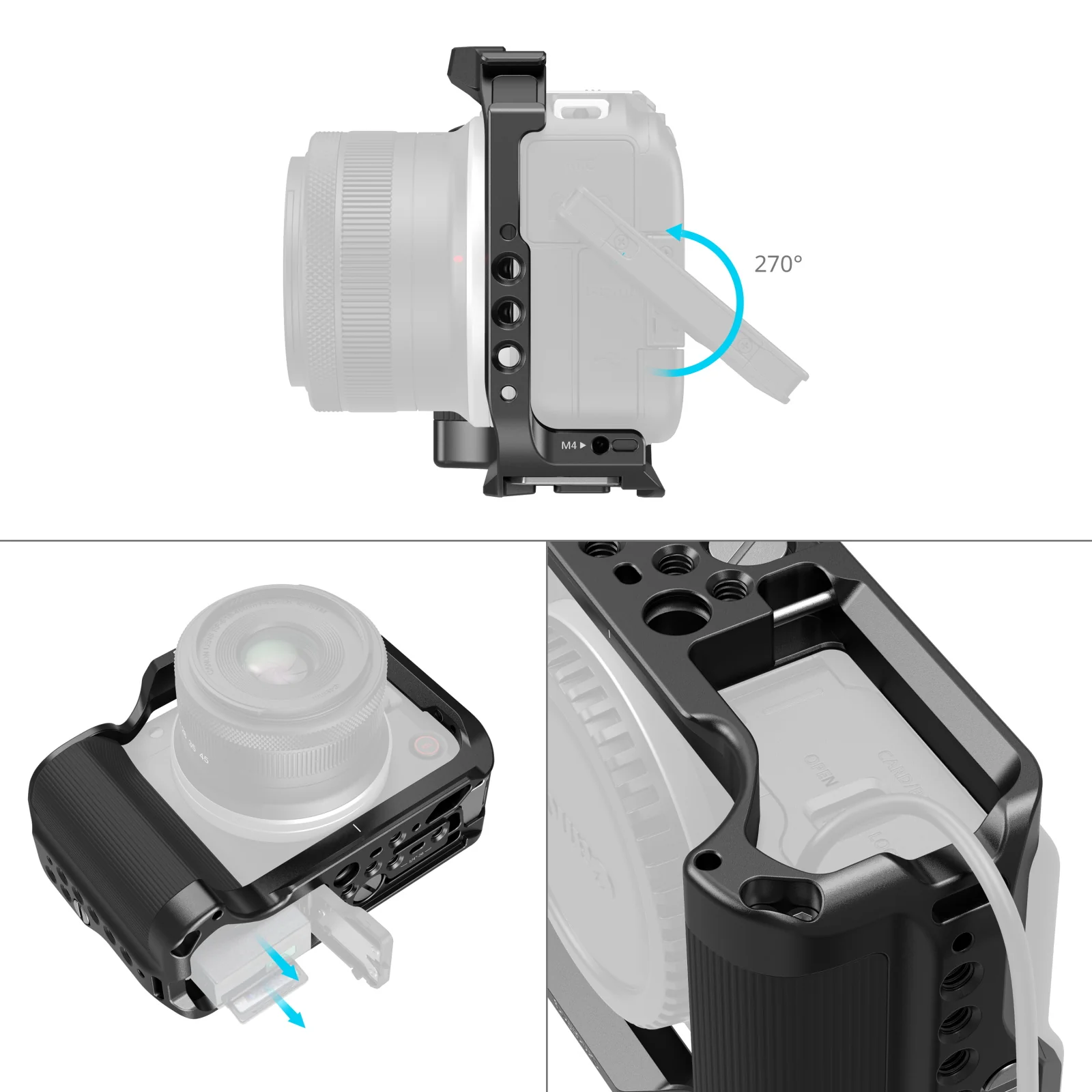 SmallRig Cage for Canon EOS R50 V (Black) 5427 - Image 5