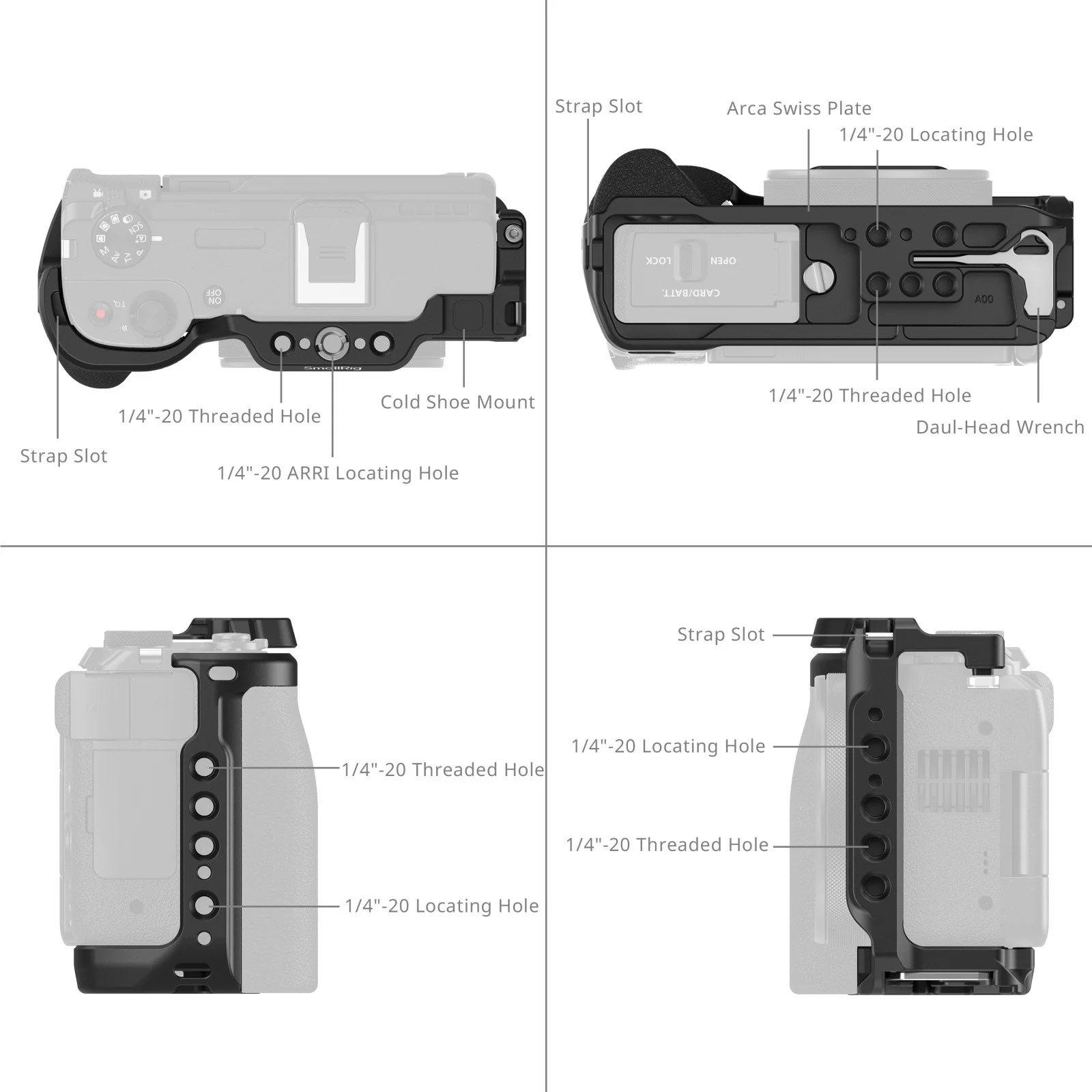 SmallRig Cage for Canon PowerShot V1 (Black) 5807 - Image 3