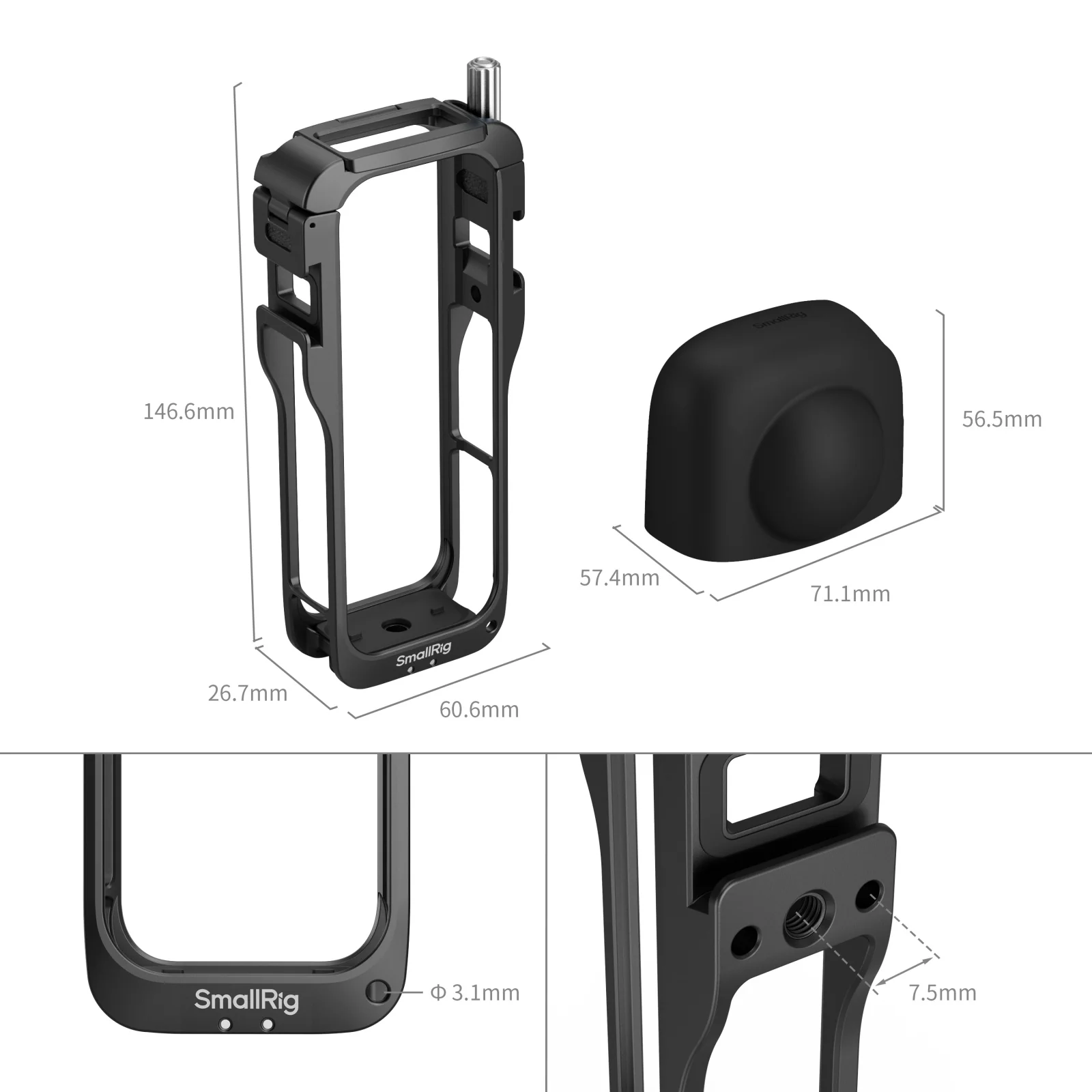 SmallRig Cage for Insta360 X5 5195 - Image 3